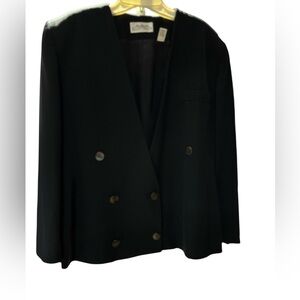 Black Double-Breasted Women's Jacket